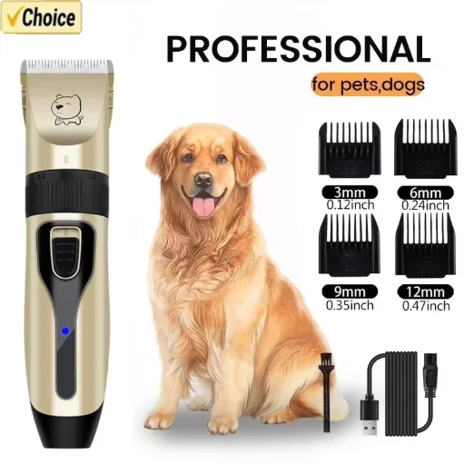 Tondeuse de Toilettage Électrique Silencieuse pour Chien et Chat
