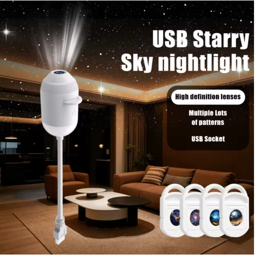 Projecteur Veilleuse Ciel Étoilé USB Galaxie
