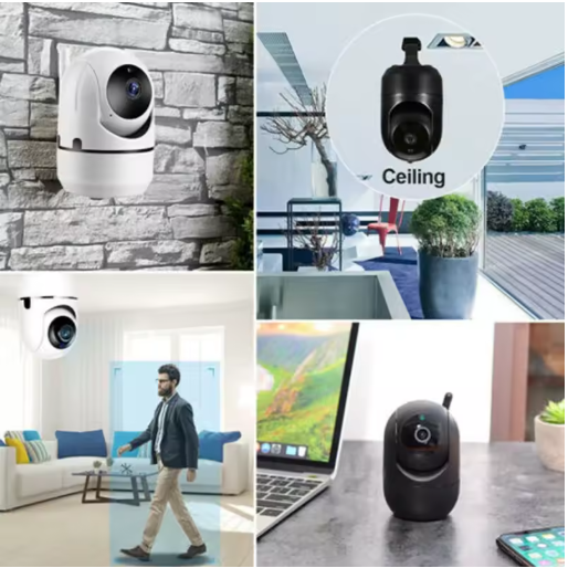 Caméra de surveillance WiFi intérieure rotative