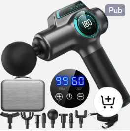 Pistolet de Massage Portable - 6 Têtes Interchangeables