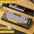 Clavier Mécanique Sans Fil RGB Rétroéclairé Compact 70%