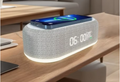 Réveil Digital 4-en-1 avec Chargeur Sans Fil et Veilleuse