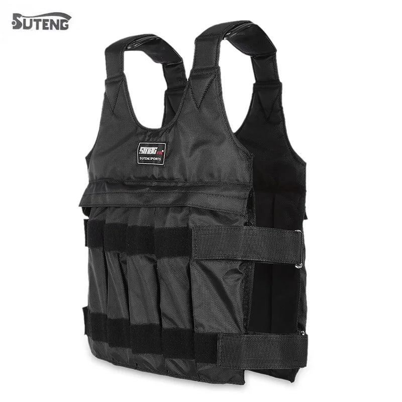 Gilet lesté réglable 20/50kg - Veste de musculation pour boxe, course et fitness