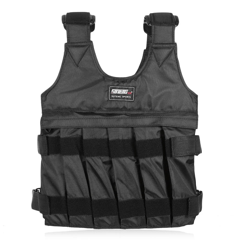 Gilet lesté réglable 20/50kg - Veste de musculation pour boxe, course et fitness