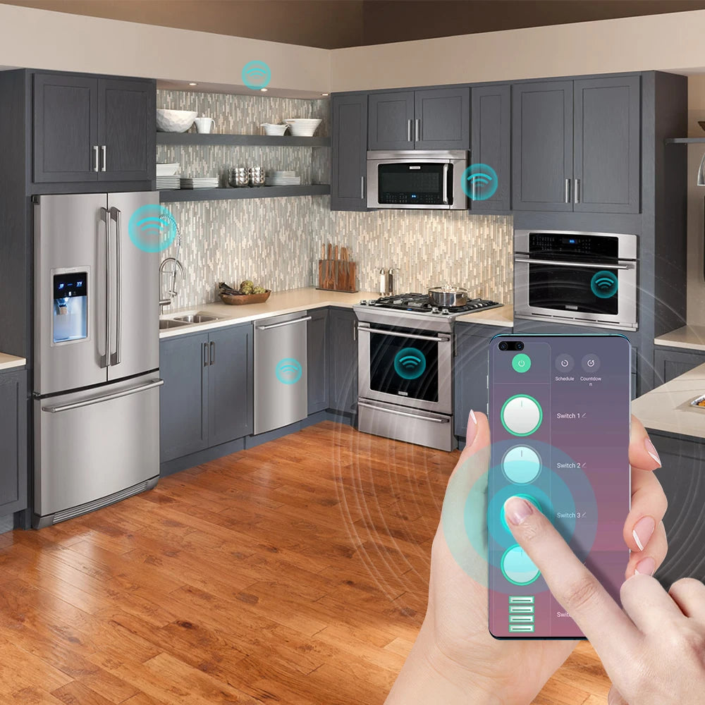Multiprise connectée WiFi 4 prises + 4 USB - Programmable, compatible Alexa et Google Home