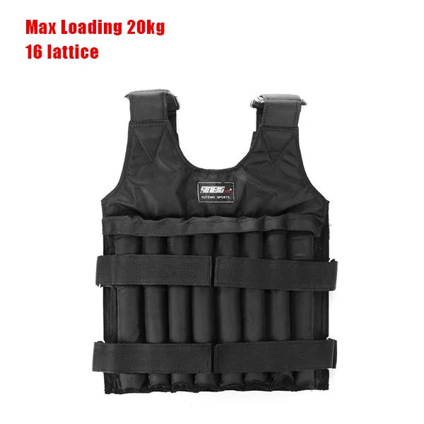 Gilet lesté réglable 20/50kg - Veste de musculation pour boxe, course et fitness