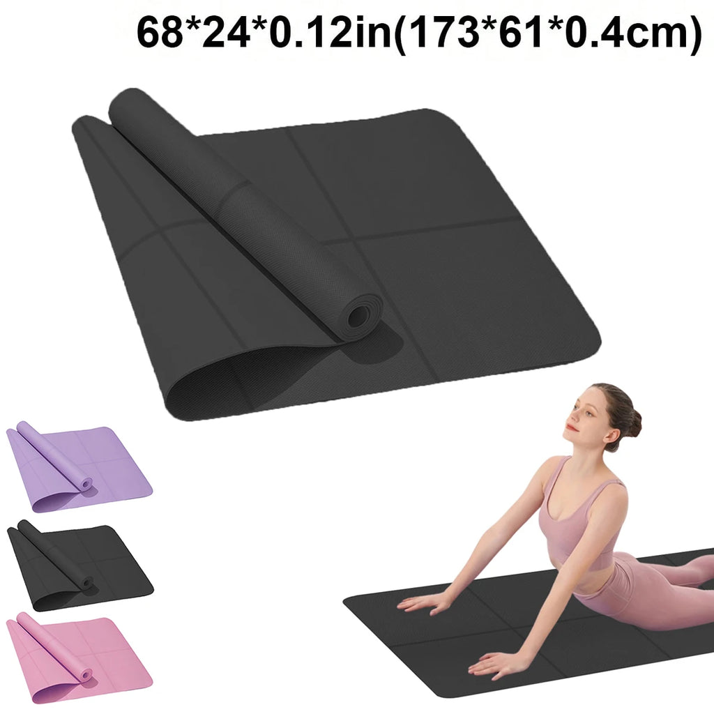 Tapis de yoga sportif en EVA - Confortable, 4mm d'épaisseur, pour yoga, pilates et gymnastique