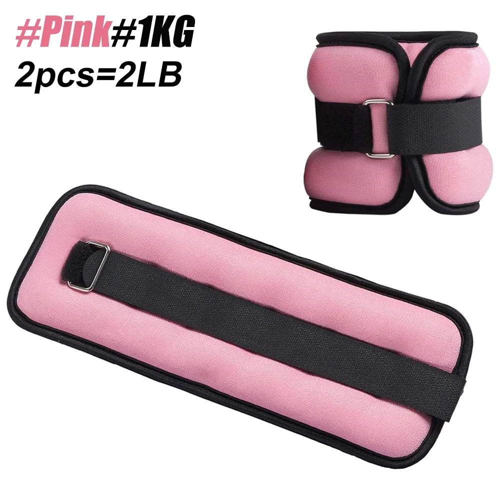 Poids de cheville et poignet réglables - Lestés 0,5-1kg, paire, sangle ajustable pour course et fitness