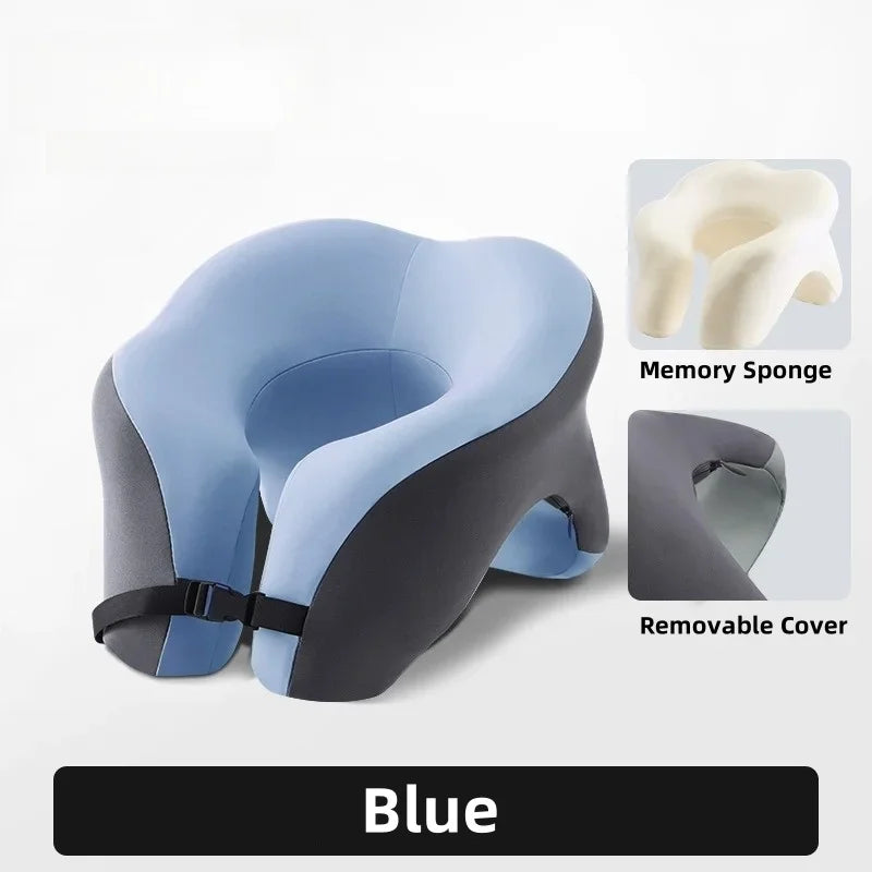 Oreiller de voyage cervical en U - Mousse à mémoire de forme, support de tête ergonomique