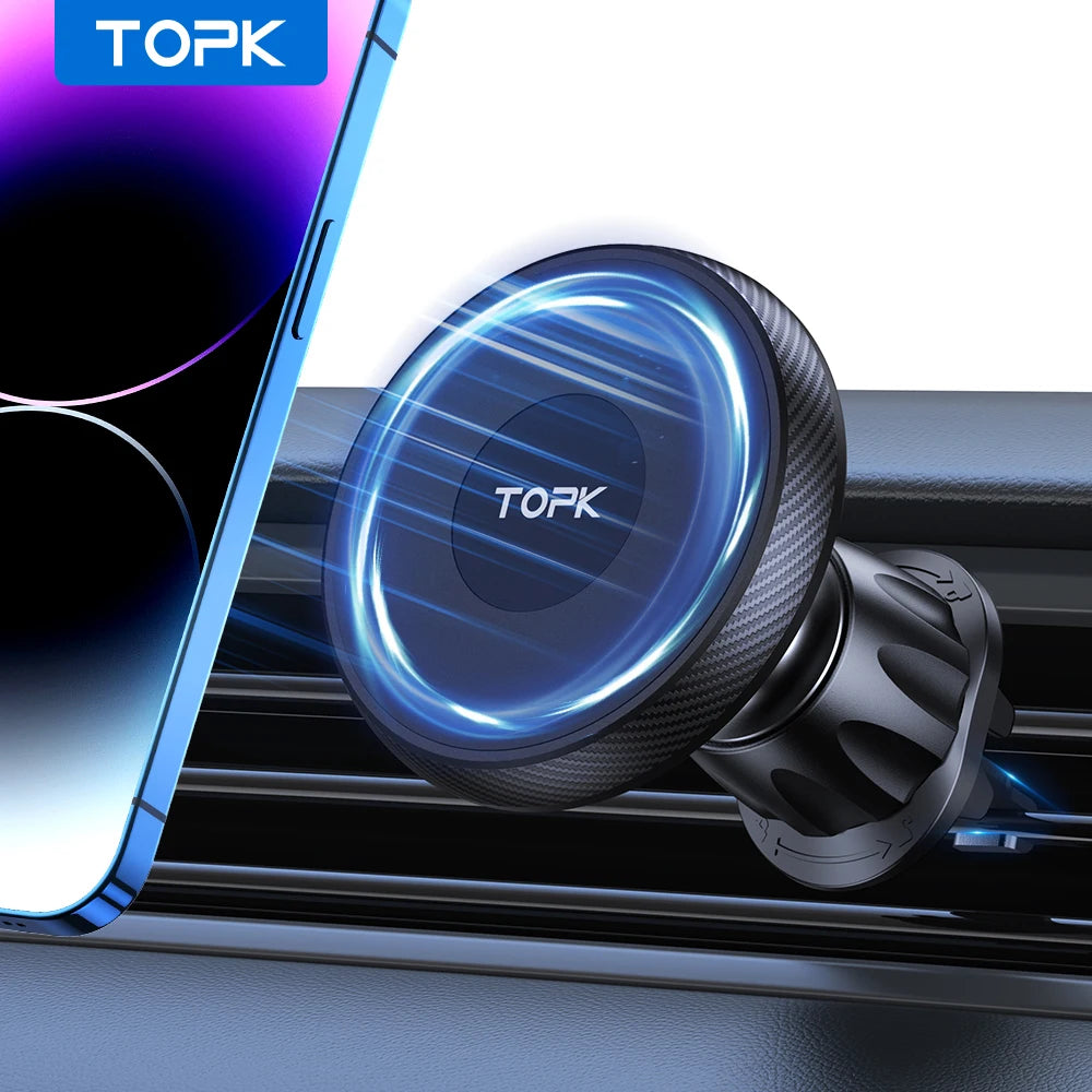 Support voiture magnétique TOPK - fixation grille d'aération