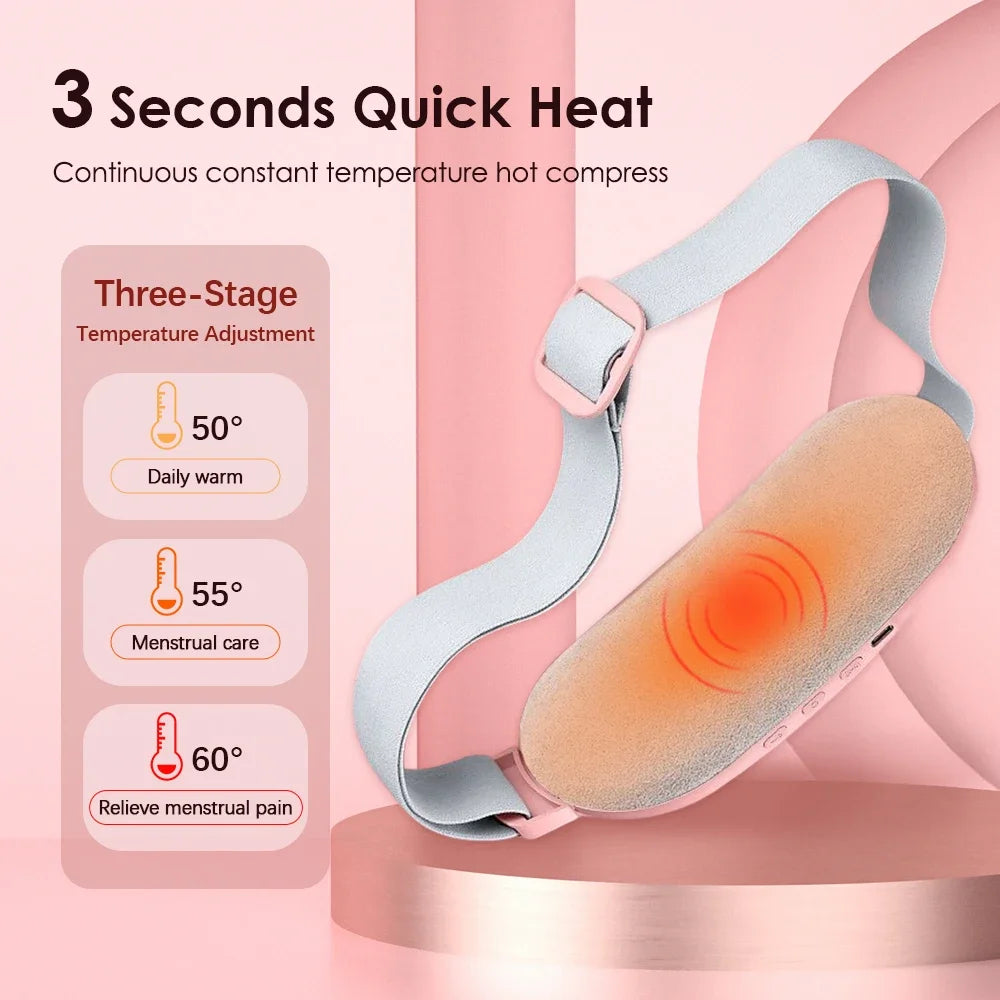 Ceinture chauffante vibrante - Soulagement douleurs menstruelles, abdominales et lombaires