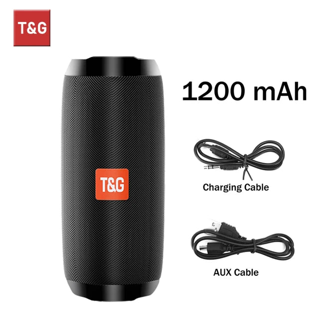 Enceinte Bluetooth étanche T&G — radio FM, carte TF, usage extérieur