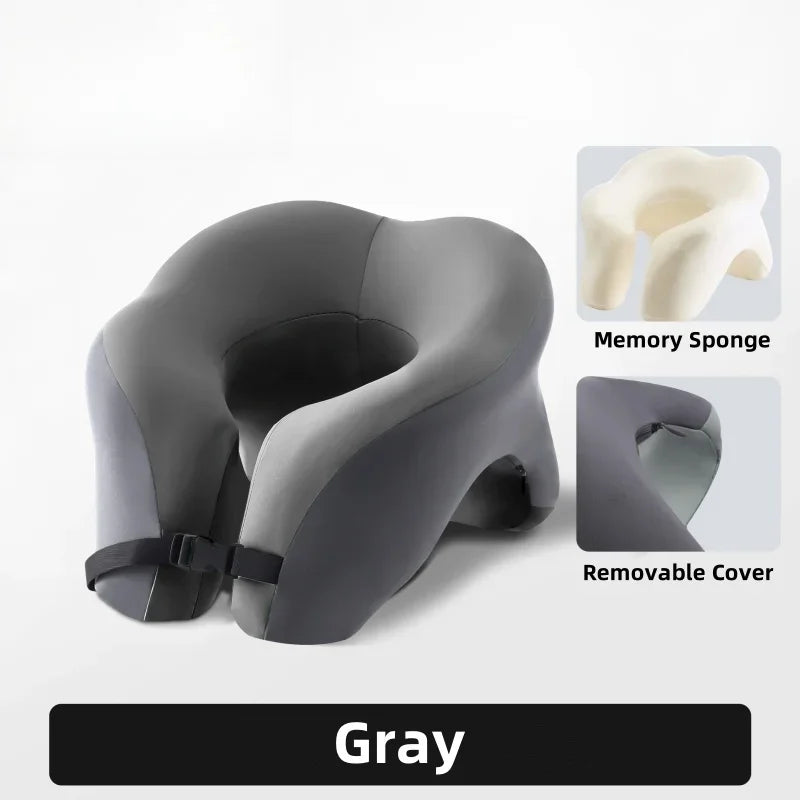 Oreiller de voyage cervical en U - Mousse à mémoire de forme, support de tête ergonomique