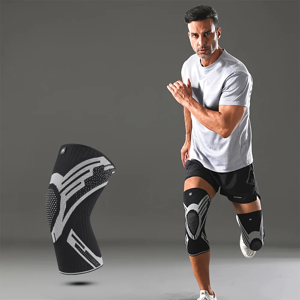 Genouillère de compression sport - Manchon élastique respirant, protection genou musculation et course