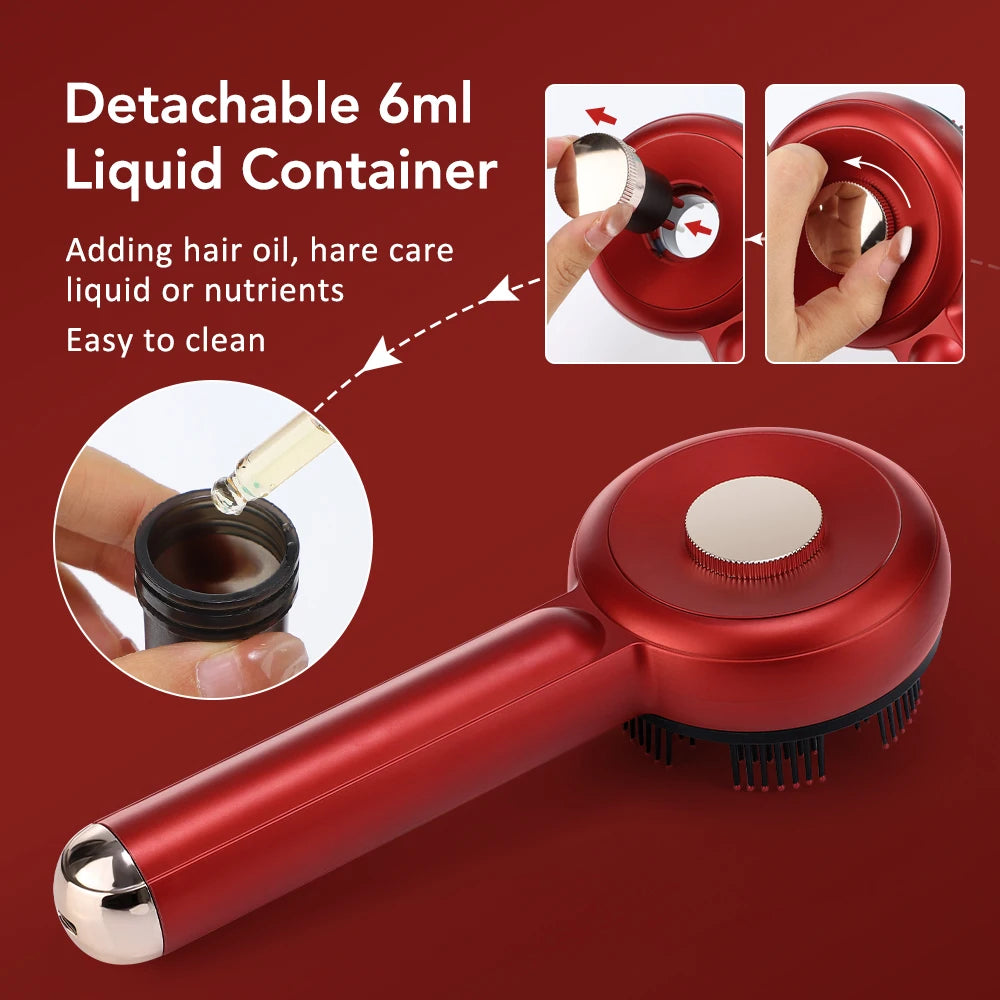 Peigne de massage électrique pour cuir chevelu - Lumière rouge infrarouge, anti-chute de cheveux