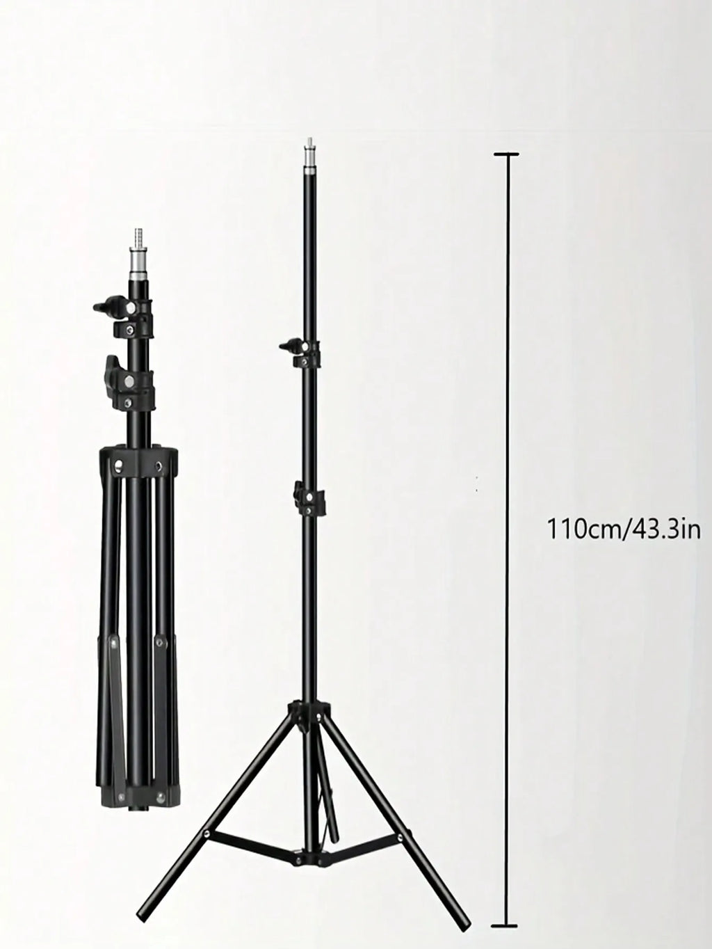 Kit trépied 110cm + anneau lumineux LED 10" — streaming, selfie & visio nomade