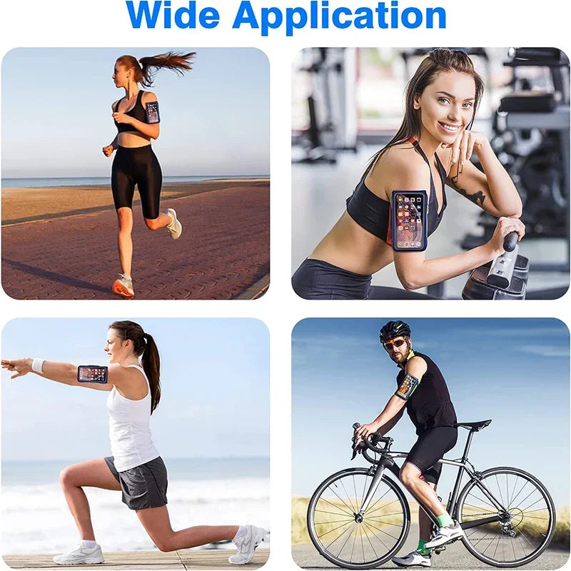 Brassard de sport HAISSKY — étanche, pour course à pied, compatible iPhone/Samsung