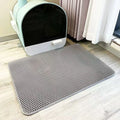 Tapis de litière pour chat étanche antidérapant - Double couche, piège les grains, protège le sol