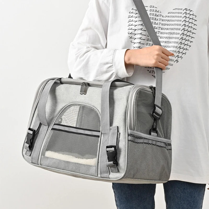 Sac à dos de transport pour animaux de compagnie - Pliable, respirant, idéal voyage chat et chien