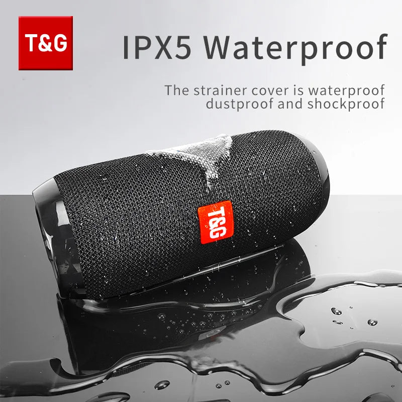 Enceinte Bluetooth étanche T&G — radio FM, carte TF, usage extérieur