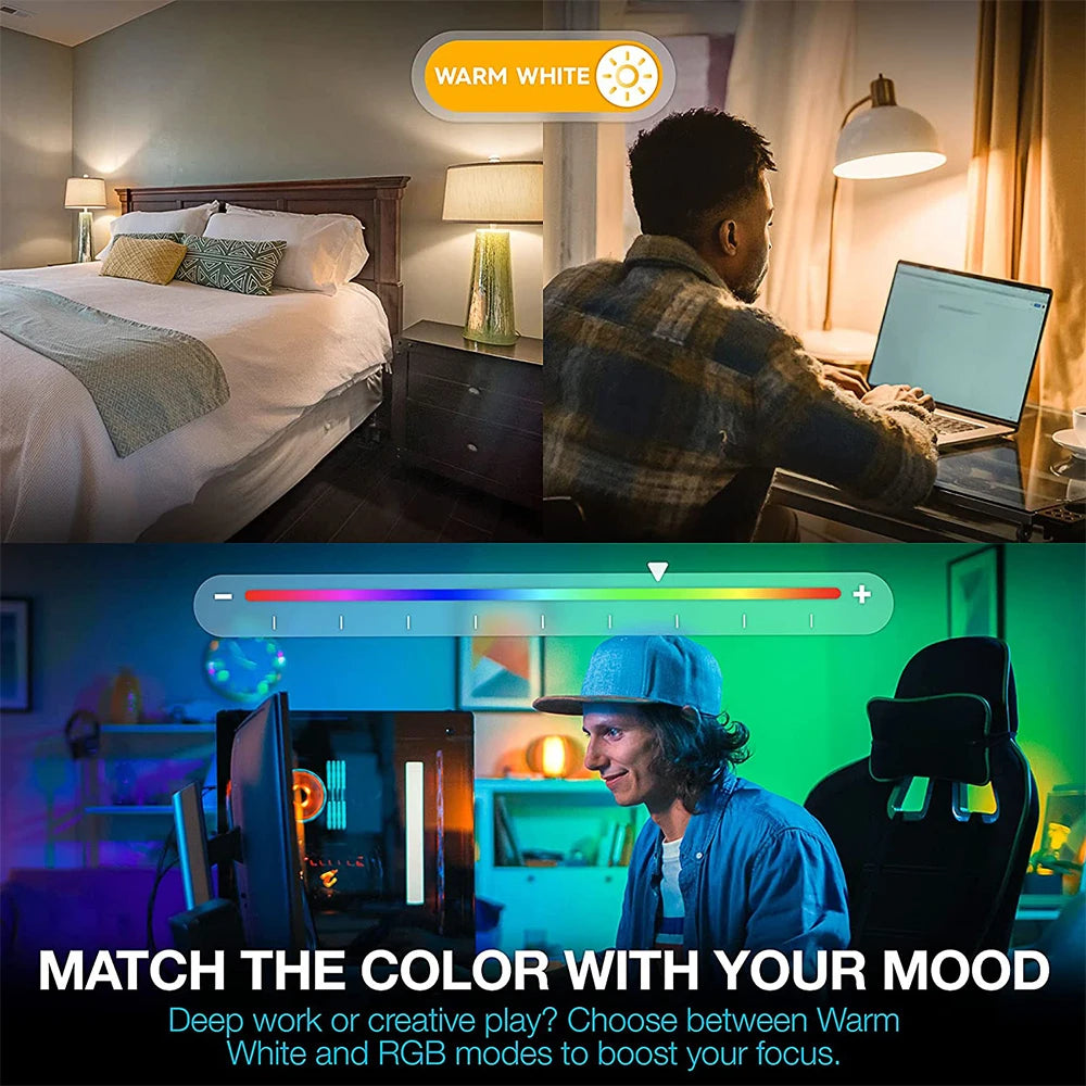 Ampoule LED connectée WiFi/Bluetooth - 16 millions de couleurs, application Tuya