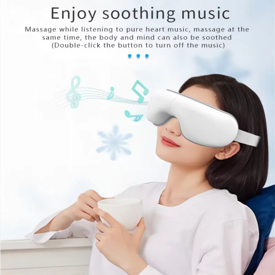 Masseur oculaire intelligent - Airbag, vibration et musique Bluetooth, pliable