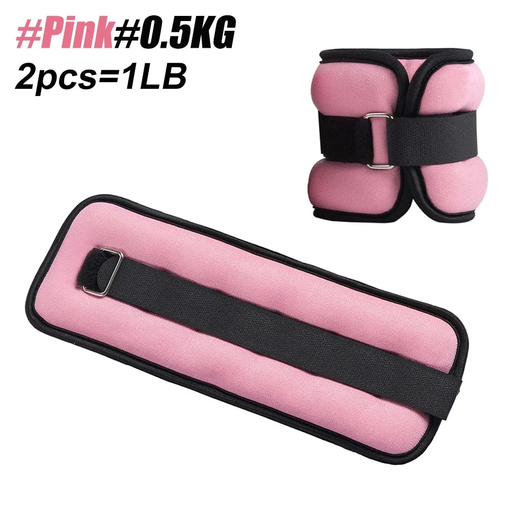 Poids de cheville et poignet réglables - Lestés 0,5-1kg, paire, sangle ajustable pour course et fitness