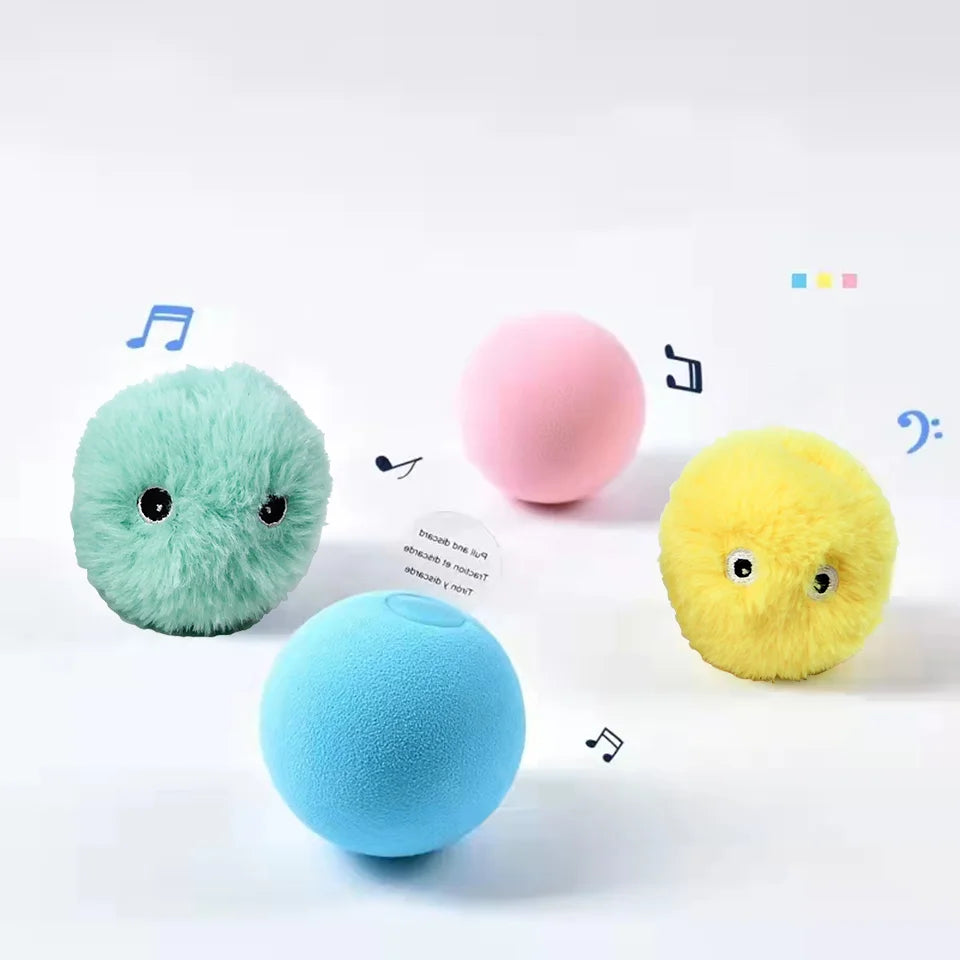 Balle interactive pour chat - Jouet électrique à la cataire avec son