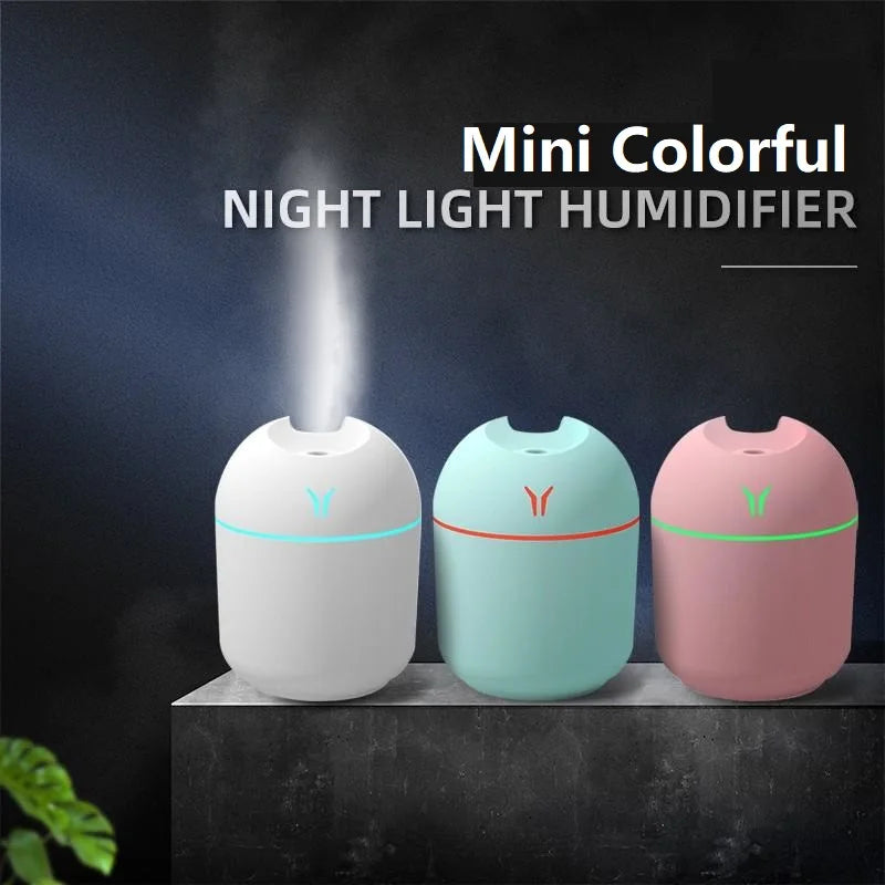 Mini humidificateur diffuseur d'huiles essentielles USB 250ML - Lumière LED, brumisateur silencieux