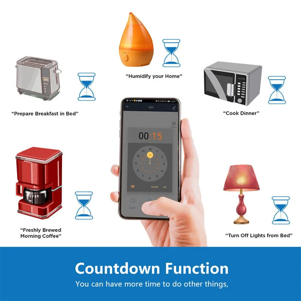 Prise connectée WiFi 16A/20A - mesure de consommation, programmable, compatible Alexa/Google Home