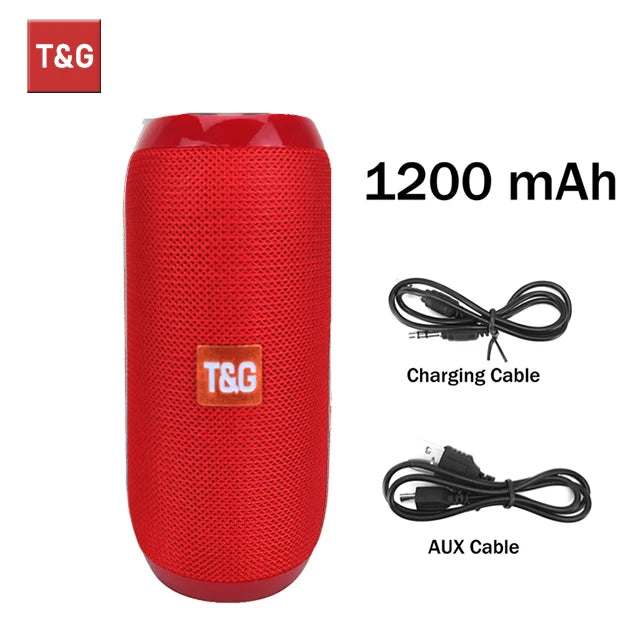 Enceinte Bluetooth étanche T&G — radio FM, carte TF, usage extérieur