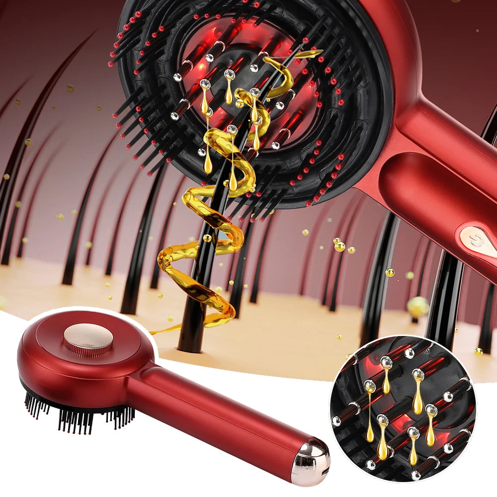 Peigne de massage électrique pour cuir chevelu - Lumière rouge infrarouge, anti-chute de cheveux