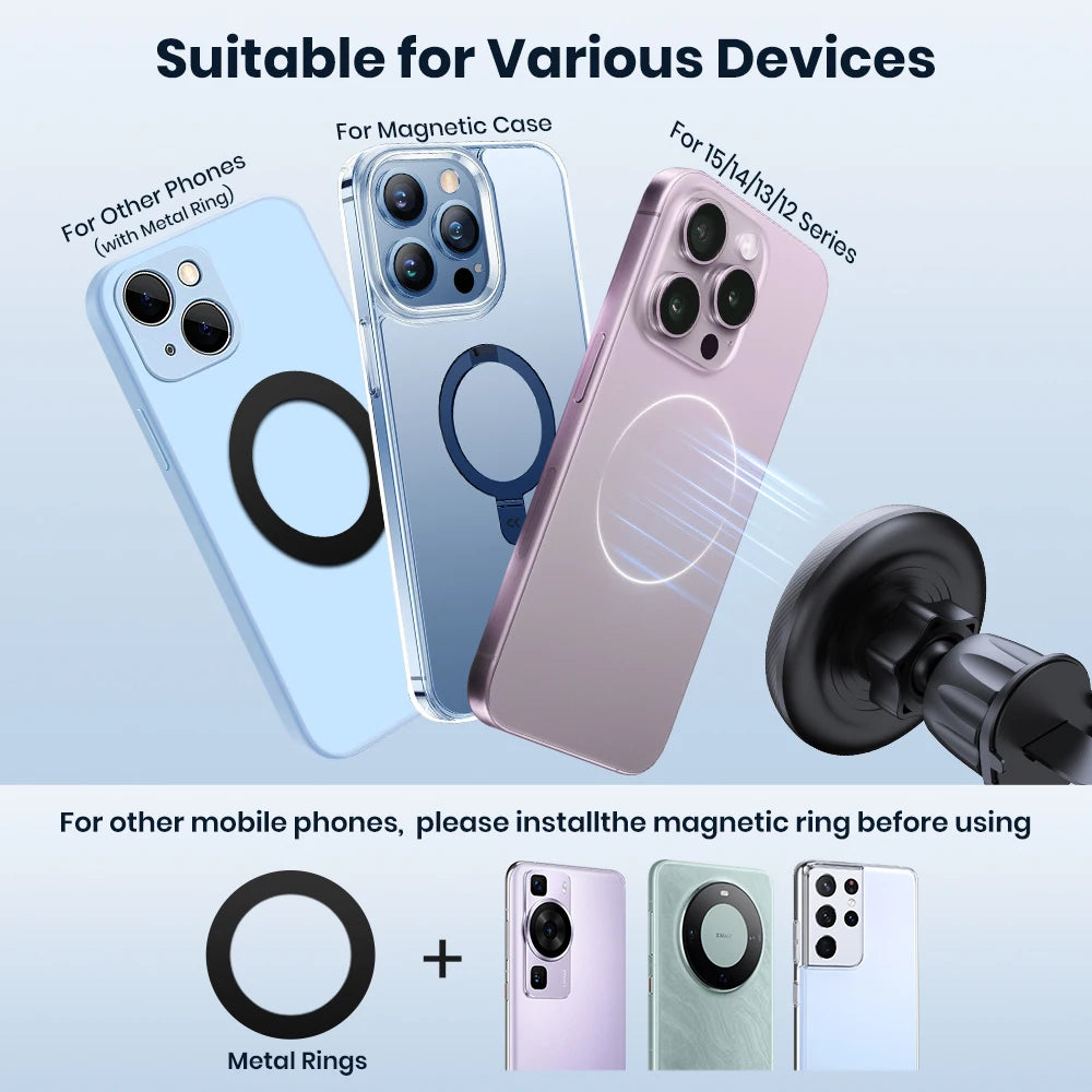 Support voiture magnétique TOPK - fixation grille d'aération
