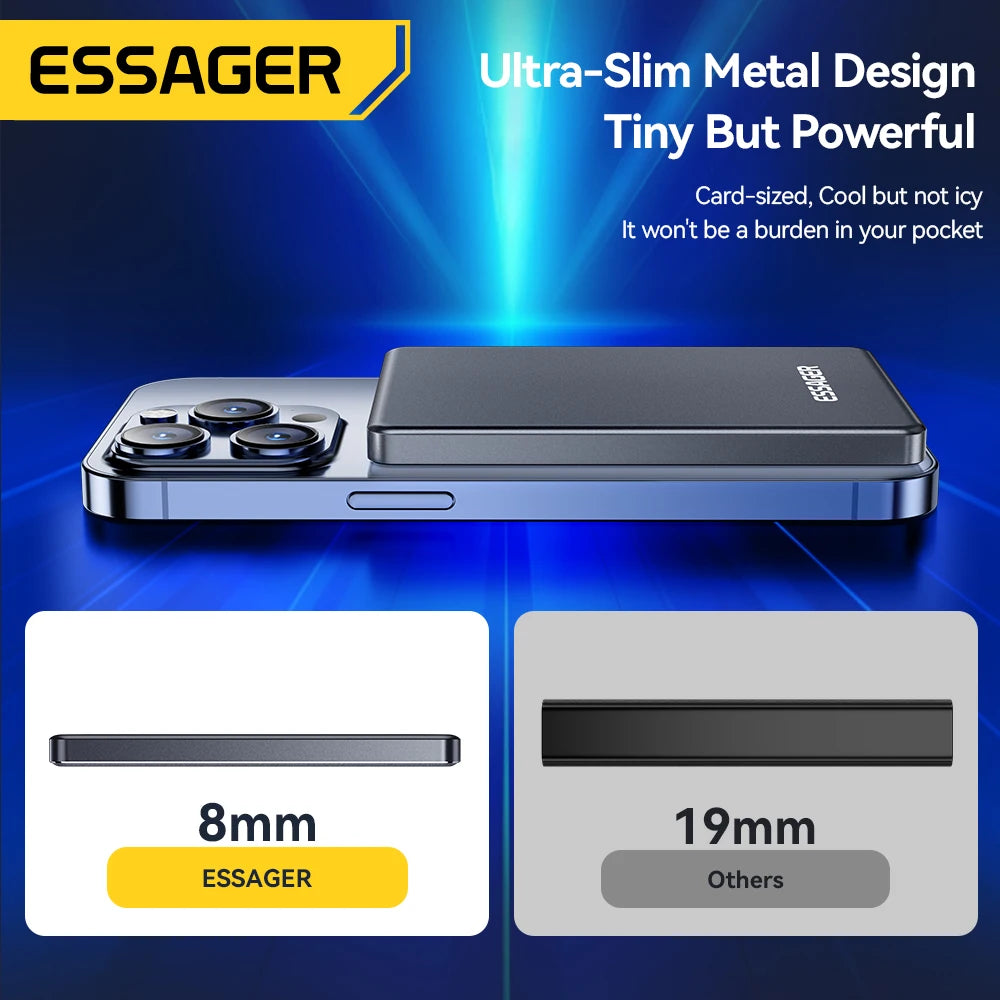 Batterie externe magnétique sans fil 5000mAh - compatible MagSafe