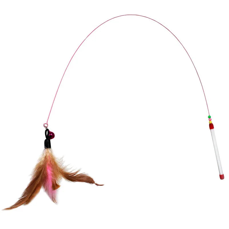 Kit 2 jouets teaser pour chat - Baguette à plumes interactive