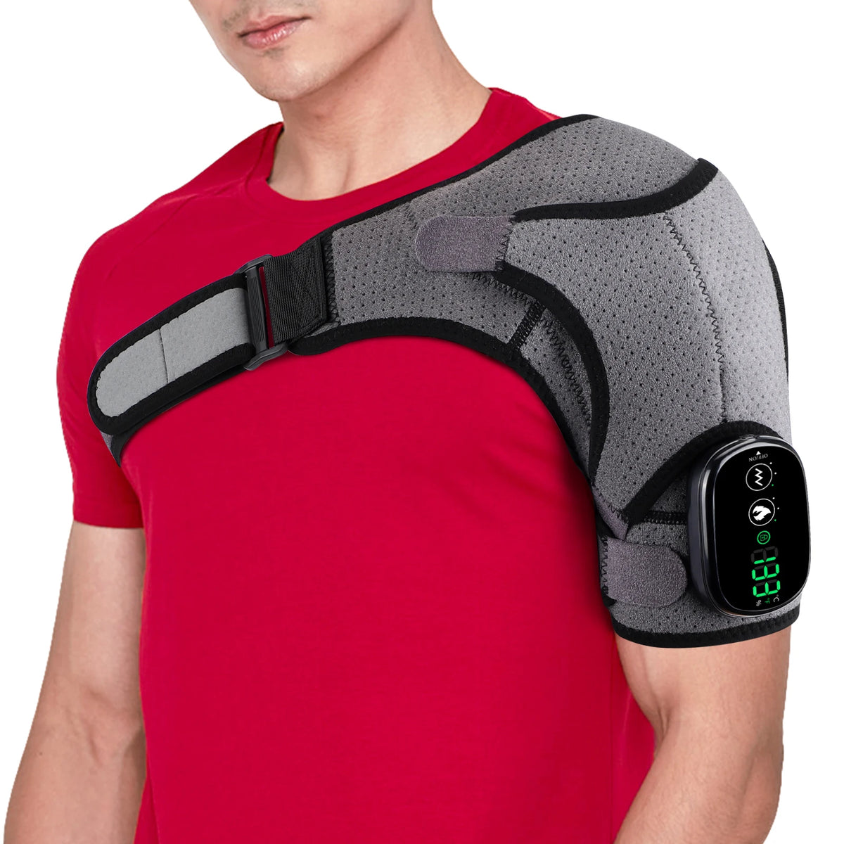 Ceinture chauffante électrique pour épaule - Massage, chaleur LED réglable, soulagement des douleurs