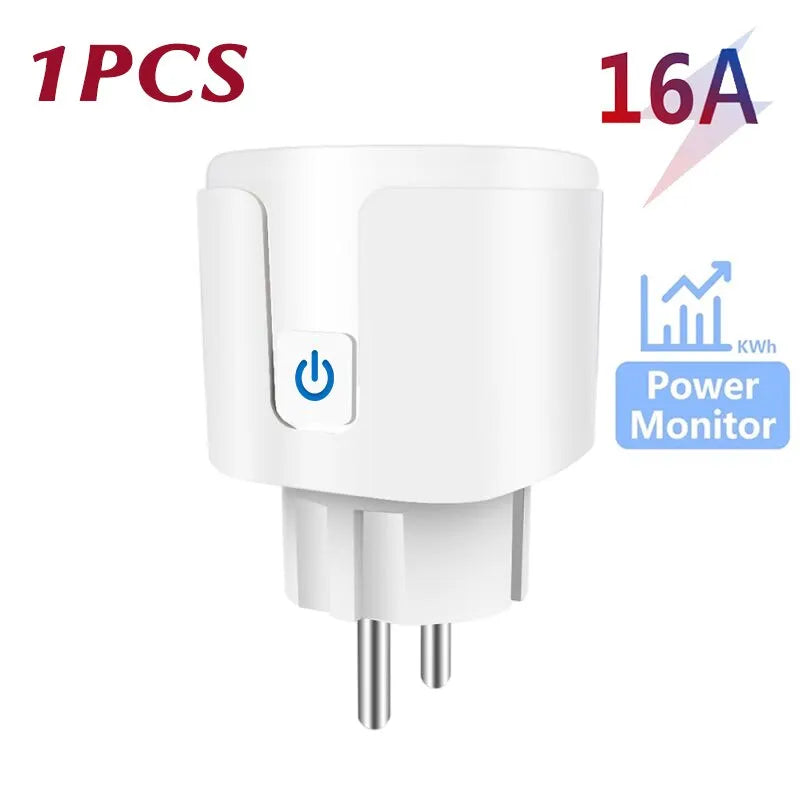 Prise connectée WiFi 16A/20A - mesure de consommation, programmable, compatible Alexa/Google Home
