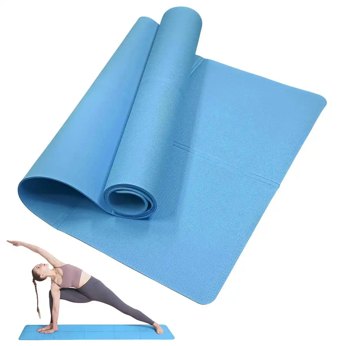 Tapis de yoga sportif en EVA - Confortable, 4mm d'épaisseur, pour yoga, pilates et gymnastique