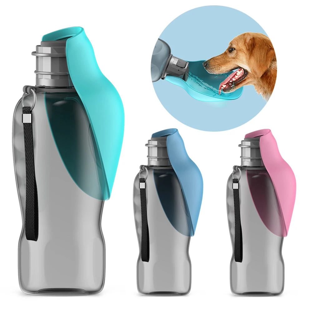 Gourde pliable pour chien 800ml - Distributeur d'eau portable pour promenade et voyage, anti-fuite