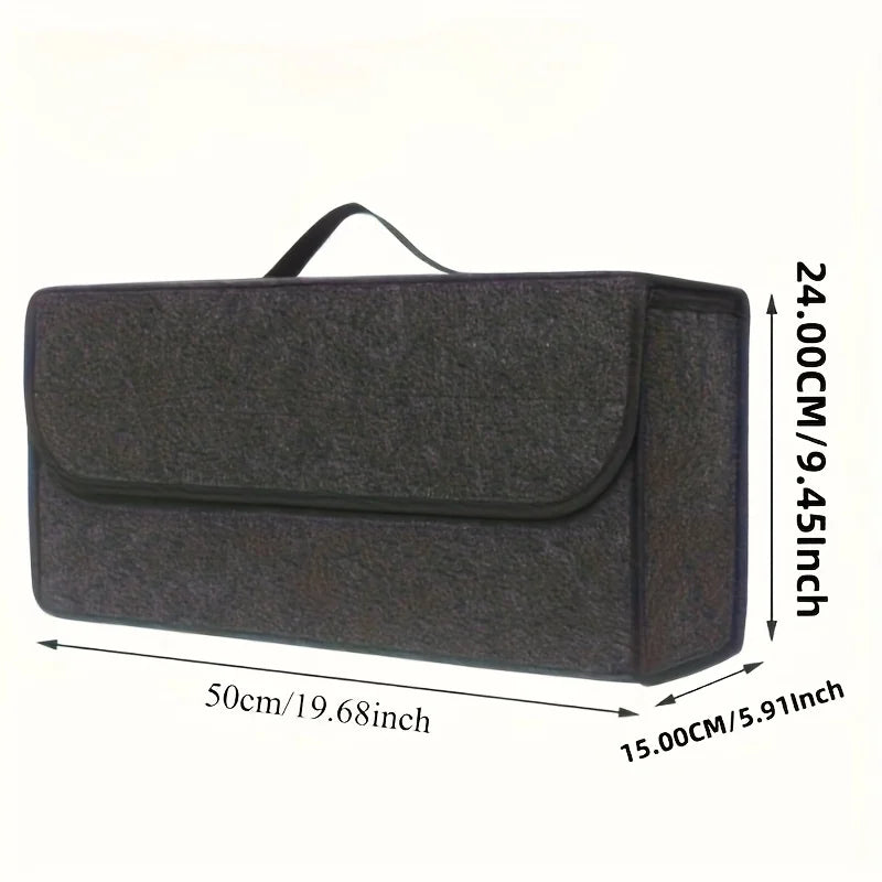 Organisateur de coffre de voiture pliable, multi-compartiments avec poignée ergonomique