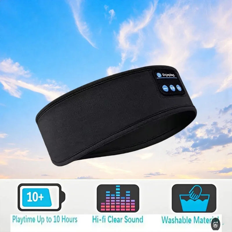 Bandeau de sommeil Bluetooth sans fil - Masque musical pour les yeux, casque sport pour yoga et course