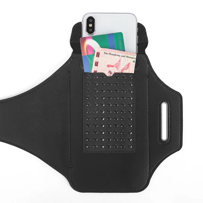 Brassard de sport HAISSKY — étanche, pour course à pied, compatible iPhone/Samsung