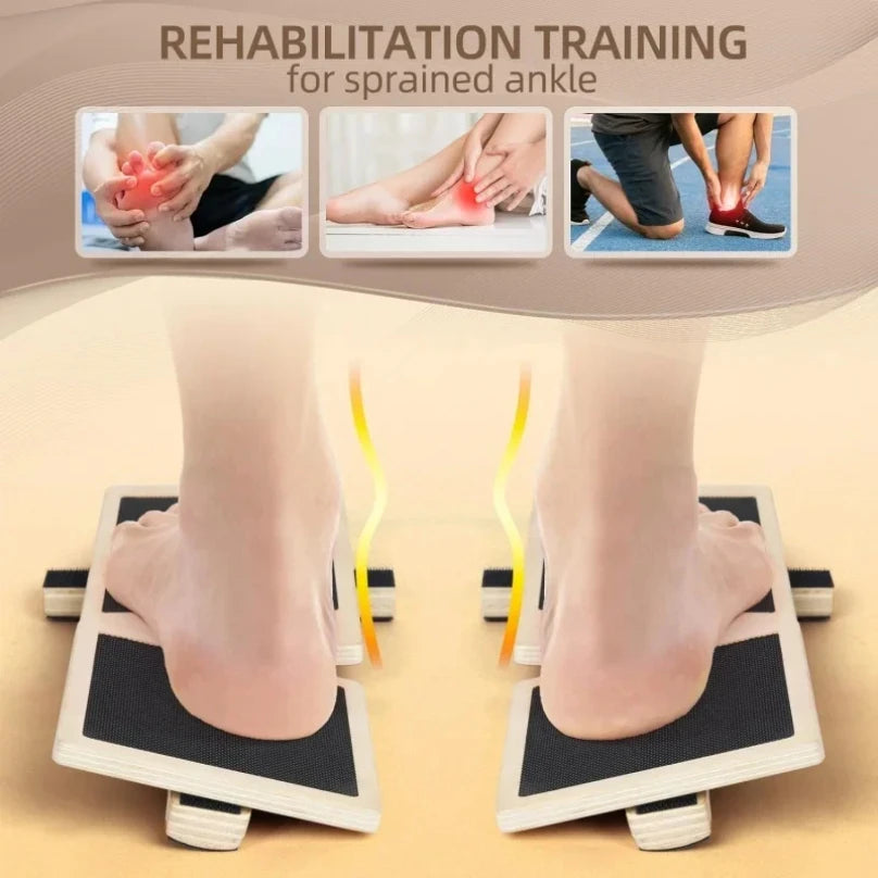 Planche d'équilibre en bois - Renforcement de la cheville, rééducation et correction de posture