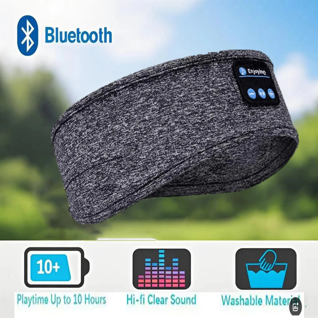 Bandeau de sommeil Bluetooth sans fil - Masque musical pour les yeux, casque sport pour yoga et course