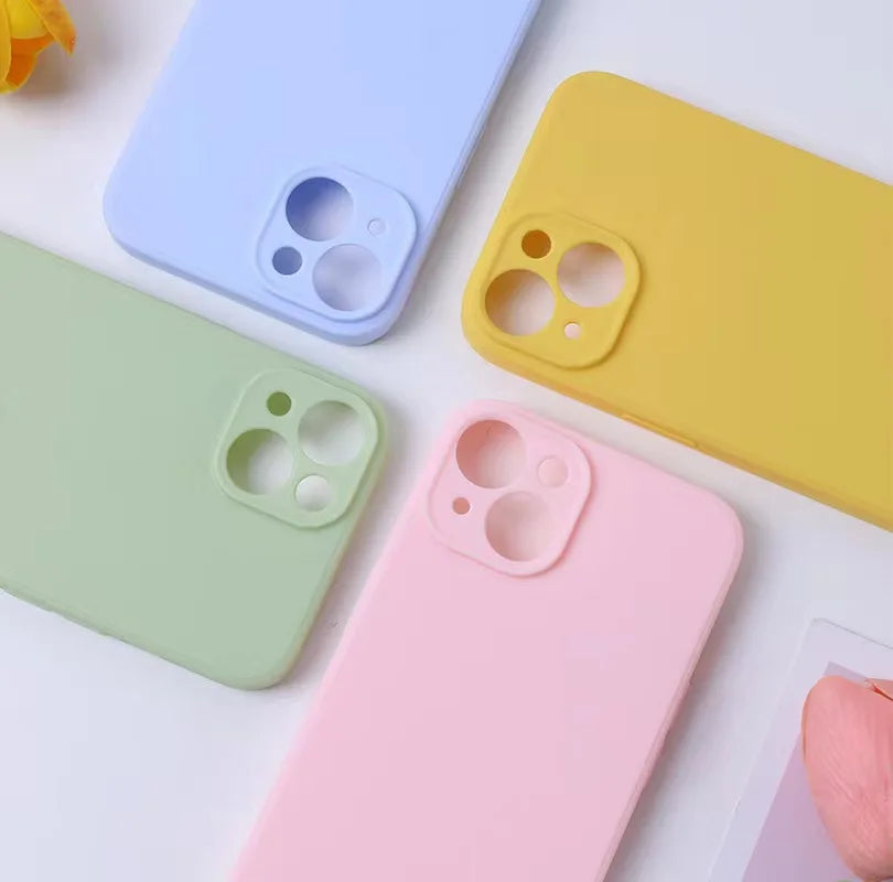 Coque silicone liquide - coloris pastel, toucher doux