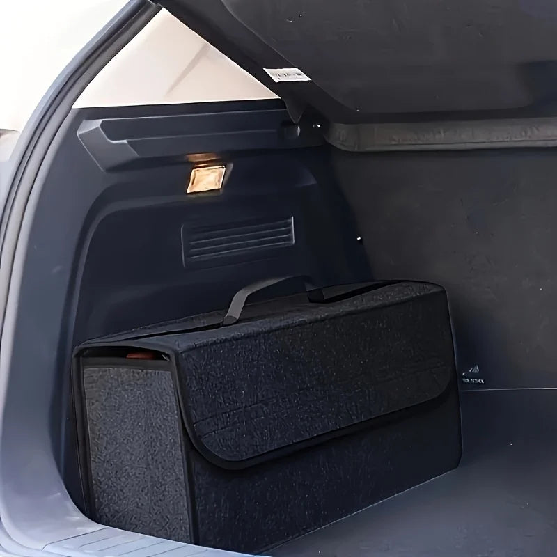 Organisateur de coffre de voiture pliable, multi-compartiments avec poignée ergonomique