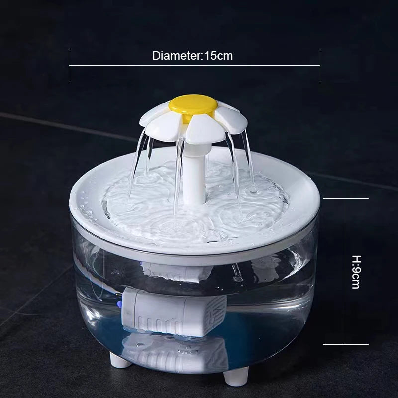 Fontaine à eau pour chat - Distributeur automatique avec filtre, USB, silencieux