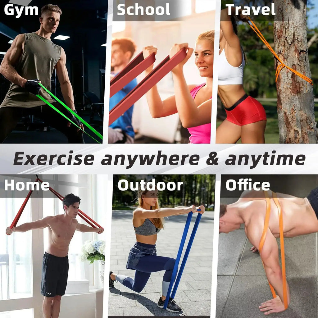 Set de bandes de résistance élastiques - Fitness et musculation