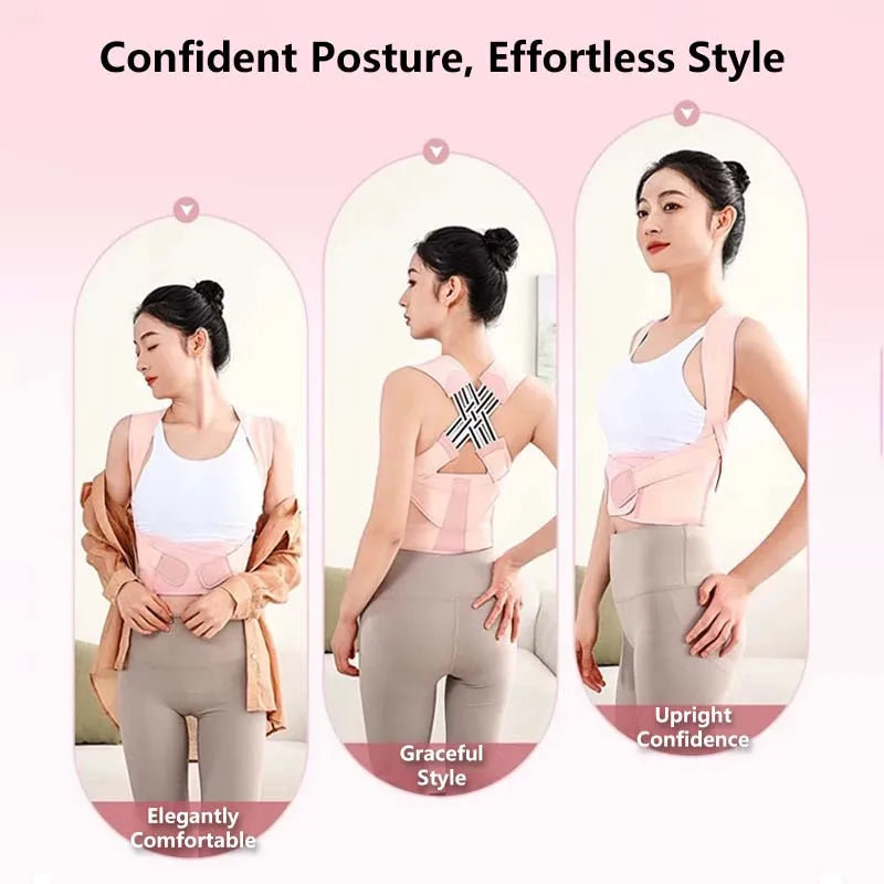 Correcteur de posture réglable — maintien du dos, discret sous les vêtements