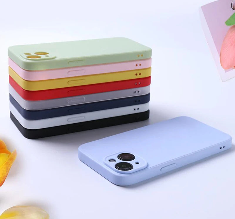 Coque silicone liquide - coloris pastel, toucher doux